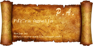 Póra Agnella névjegykártya